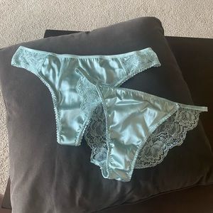 NWOT P2F 2-Pairs Satin and Lace Panties Size Large